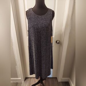 Halogen Sparkly Navy Blue Sheath Midi Dress XL